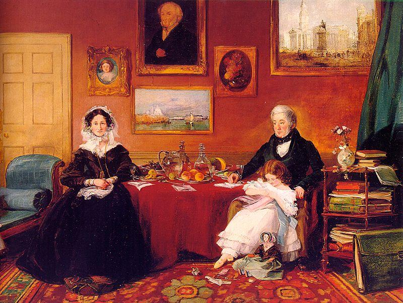 James Holland The Langford Family in their Drawing Room oil painting image